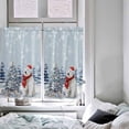 thumbnail image 4 of Blue Bear Christmas Kitchen Curtain 2 Panels Curtains 54 Inch Length, Xmas Tree Snowflake Curtains Rod Pocket Curtains Window Drapes Treatment Window Cafe Curtains, 4 of 5