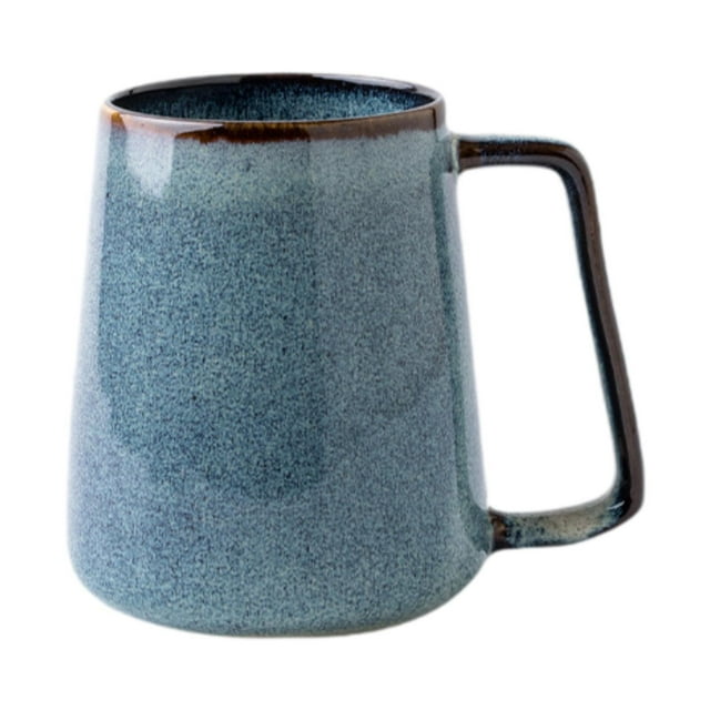 Siruishop Ceramic Coffee Mug Novelty Drinking Cup Tea Cup for Cappuccino Beverage Milk Blue