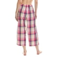 thumbnail image 2 of HUE womens  Seersucker Pajama Capri, l, White, 2 of 4