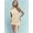 Cream, variant on Knot Detail Waist Jersey Bardot Bodycon Mini Sundress