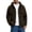 Brown, variant on Men's Fall Winter Jackets Hooded Button Down Loose Jacket Drawstring Fashion Casual Top
