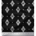 thumbnail image 1 of Soimoi Modal Satin Fabric Filigree Damask Print Fabric by the Yard 42 Inch Wide, 1 of 3
