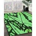 thumbnail image 3 of Ahgly Company Machine Washable Indoor Rectangle Transitional Deep Emerald Green Area Rugs, 2' x 4', 3 of 7