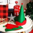 thumbnail image 6 of YUUZONE Classic Red and Green Christmas Hat Santa Claus Hat Pointed Elf Hat for Vacation, 6 of 12