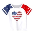 thumbnail image 3 of Hiijoy Toddler Girls 4th of July T Shirt Independence Day Short Sleeve T-Shirt, Sizes 3-13, 3 of 3