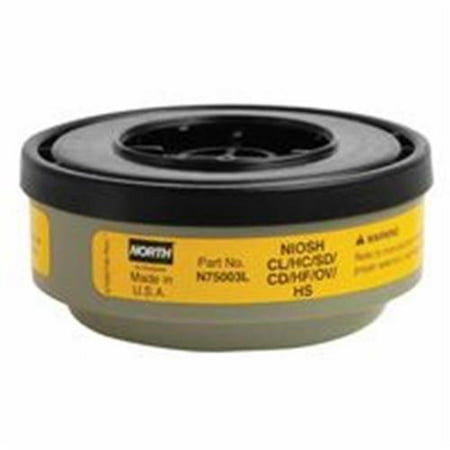 North Safety 068-N75003L Acid Gas Cartridge For N Series, Yellow