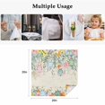 thumbnail image 5 of Easter Cloth Napkins, Spring Colorful Eggs Eucalyptus Leaves Floral Washable and Reusable Dinner Napkins Set of 2, Table Napkin for Kitchen Party Birthday Wedding Hotel Housewarming 20"x20", 5 of 9