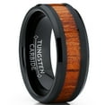 thumbnail image 5 of Metal Masters Mens Black Tungsten Carbide Wedding Band Ring Wood Inlay Comfort-Fit 8mm 11, 5 of 8