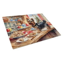 Yorkshire Terrier Yorkie Christmas Cookies Glass Cutting Board