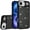 Black, variant on For iPhone 17 Air Beautiful Diamond Metallic Design Metal Chrome Edged Hybrid - Red