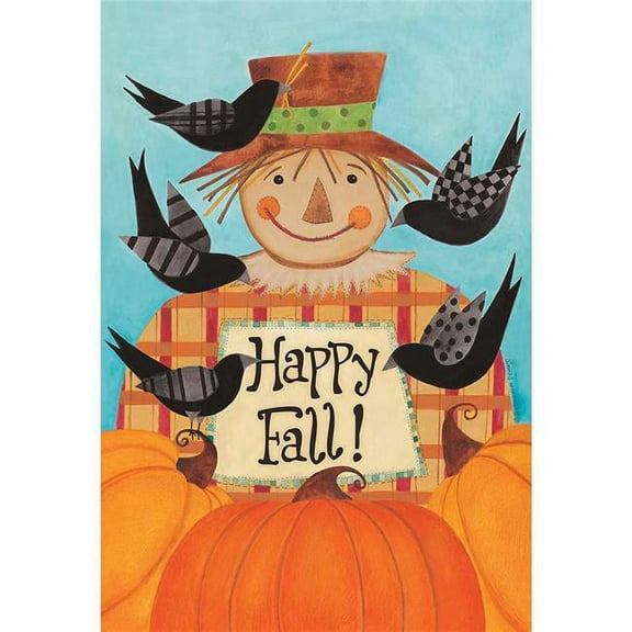 Magnolia Garden Flags 7137 30 x 44 in. Happy Fall Scarecrow Polyester Garden Flag, Large