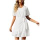 thumbnail image 1 of Silver Vestido casual de verano con falda de gasa y cuello en V para mujer, 1 of 4