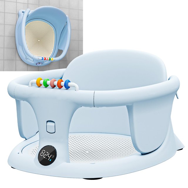 Asiento de baño CheerKid para bebés de 0 a 12 meses con juguete y ventosas