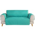 thumbnail image 2 of Waterproof Sofa Cover with Elastic Strap, Quilted Furniture Protector Mint Green Sofa Slipcover for Children Pets for 2 Seaters, 2 of 8