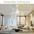 thumbnail image 2 of Sofucor Ceiling Fan with Lights, 52 Inch Mordern Wood Ceiling Fan with Remote for Indoor Farmhouse Bedroom Living Room Outdoor Patio Porch, 2 of 9