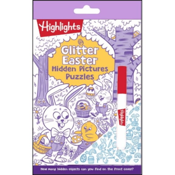 Glitter Easter Hidden Pictures Puzzles: Over 370 Hidden Objects in Festive Easter Puzzle Book Featuring Bunnies, Eggs and Flowers, Easter Gift for Kids 6-9 (Paperback)