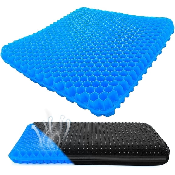 Ergonomic Silicone Seat Cushion, Double Thick Seat Cushion for Chair and Car