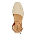 Time and Tru Women's Ankle Strap Espadrille Flats, Wide Width Available