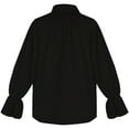 thumbnail image 4 of Lilgiuy Fall Tee Shirts for Men Casual Solid Turn Down Long Sleeve Pullover Zipper Top Gift for Your Boyfriend Husband Dad, 4 of 4