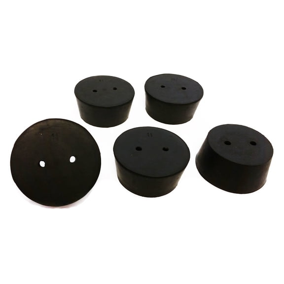 Rubber Stoppers, Size 11, 2-Hole. Pack 1-Pound.