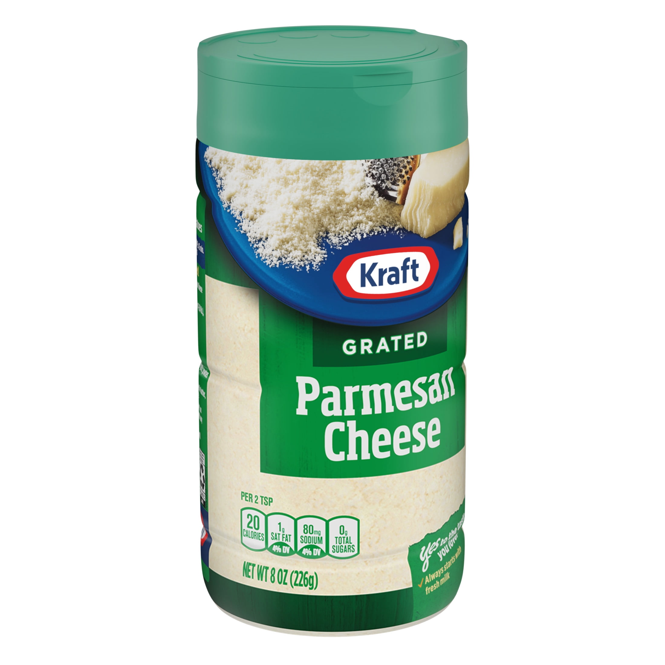 Kraft Natural Grated Parmesan Cheese Shaker, 8 oz Bottle