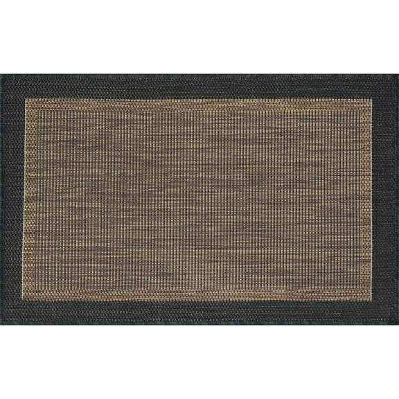 Tayse Eco Area Rug ECO1201 Transitional Black Solid Single-Color 2' x 2' 11" Rectangle