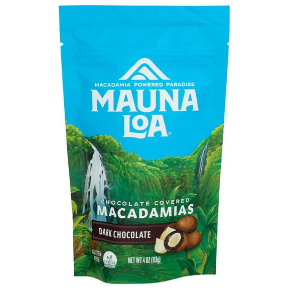 Mauna Loa Macadamias Dark Chocolate 4 oz (Pack of 6)