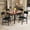 Grey: 47.2“, variant on Extendable Dining Table Set for 4, Kitchen Table Chairs Set of 4, Wooden Dining Room Table with Metal Frame, Folding for Small Apartment Saving Space, Rustic Brown