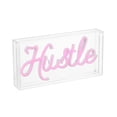 thumbnail image 6 of Hustle 11.88" X 5.88" Contemporary Glam Acrylic Box USB Operated LED Neon Light, Pink, 6 of 7