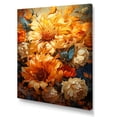 thumbnail image 2 of Designart "Spiraling Sunflowers in Blue & Yellow III" Floral Canvas Wall Art - Traditional Yellow Sunflowers Bedroom Canvas Wall Art, 2 of 6