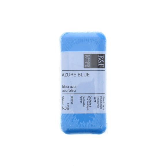 R&F Handmade Paints Encaustic Paint Cake, 104ml, Azure Blue