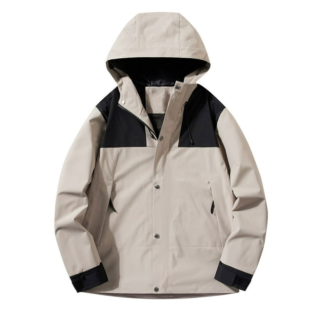 Styesk Jackets for Men Men's Spring And Coat Thin Outdoor Mountaineering And Riding Windproof Work Coat