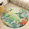 thumbnail image 4 of Flower Hummingbird Round Rugs -Washable Non-Slip Small Round Area Rug Throw Soft Circle Rugs for Bedroom, Modern Print Indoor Carpet for Entryway Sofa Living Room, 4 of 6