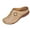 Beige, variant on Comfortable Orthopedic Wedge Sandals for Women Breathable Summer Solid Color Platform Slip on Walking Sandals with Arch Support, Closed Toe Casual Slippers Beige 7.5(40)