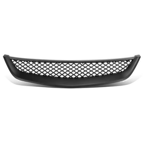 DNA Motoring For 2001-2003 Honda Civic 2DR 4DR JDM Black Type-R Mesh Style Front Grille Cover