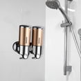 thumbnail image 6 of Tuvgenk Gold 2-Chamber Soap Dispenser, Wall Mounted Shampoo for Bathroom, No Drill Adhesive Set, Refillable Bottles for Body Wash, 6 of 7