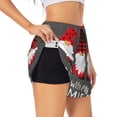 thumbnail image 1 of Balery Chillin with My Gonme Pantalones cortos deportivos para mujer con forro y dos bolsillos, elásticos, para entrenamiento, gimnasio, yoga-Medium, 1 of 7