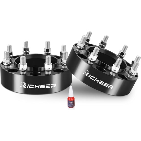 Richeer 8x170 Hubcentric Wheel Spacers for 2005-2025 F250 F350 Super Duty, 2 inch 8x170mm Wheel Spacer with 14x1.5 Studs & 125mm Center Bore