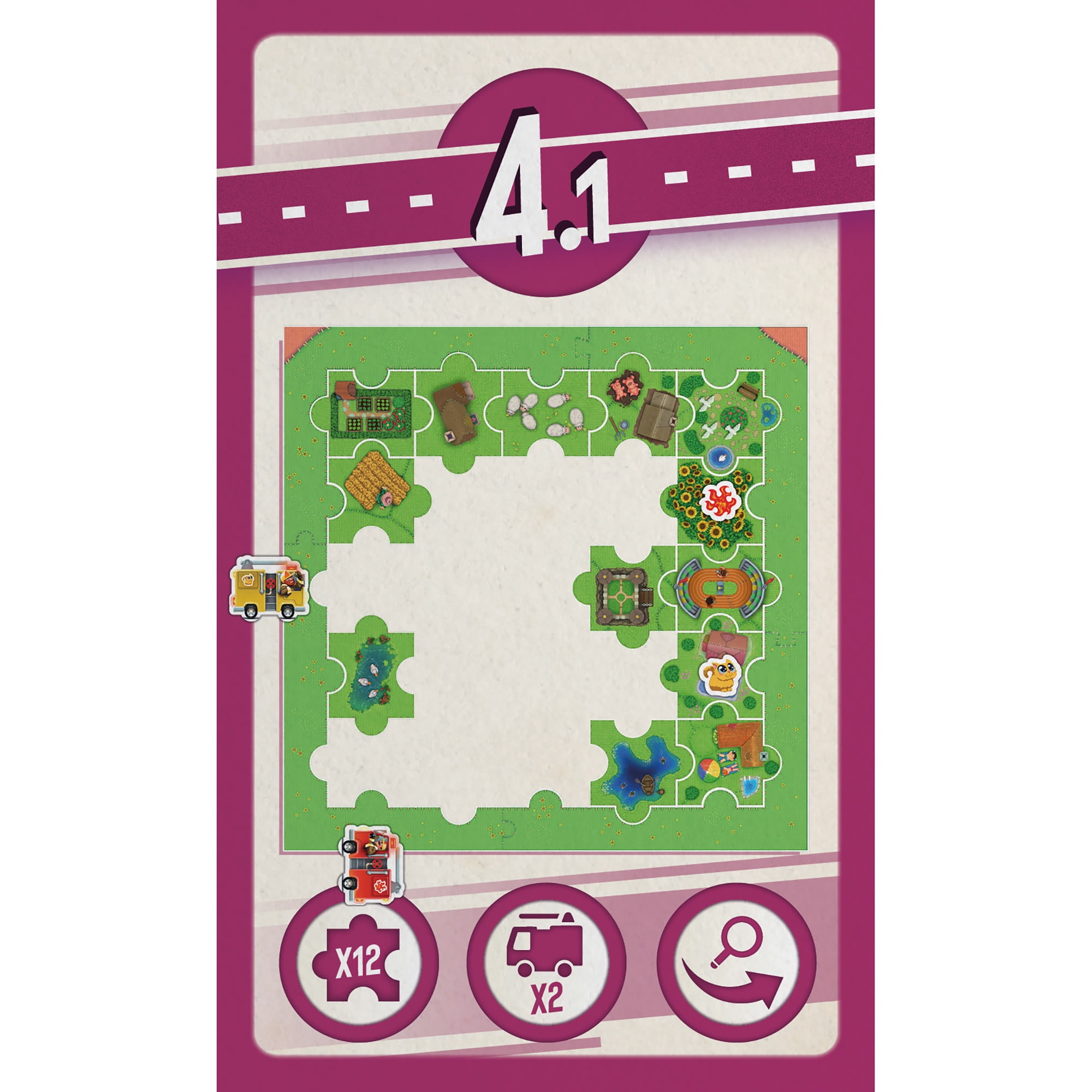 Puzzle Challenge: Firefighters To The Rescue! - 40 Challenges, LOKI Games, Learn How to Fulfill A Puzzle W/ Funny Objectives, Children's Game, 1 Player, Ages 6+