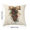 thumbnail image 2 of Uuowzo Christmas Themed Printed Sofa Pillow Cover Christmas Ambiance Decoration Window Cushion Cover Indoor Christmas Decorations, C, 2 of 6