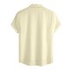 thumbnail image 2 of Camisas s Para Hombre Interior Camisa casual de playa de manga corta para hombre de verano (Beige, M), 2 of 5
