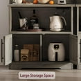 thumbnail image 7 of Ataucjin Coffee Bar Cabinet,Microwave Stand Bakers Rack Cabinet with Power Outlet and Storage,Thickened Counter,Farmhouse Bakers Rack Kitchen Cabinet,Freestanding Kitchen Bakers Rack with Storage, 7 of 7