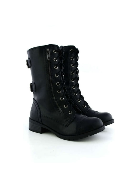 Women's Black Combat Boots