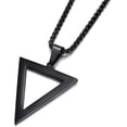 thumbnail image 5 of Stainless Steel Geometric Pendant Inverted Triangle Necklace for Men, BFF Necklace for 2, 5 of 6