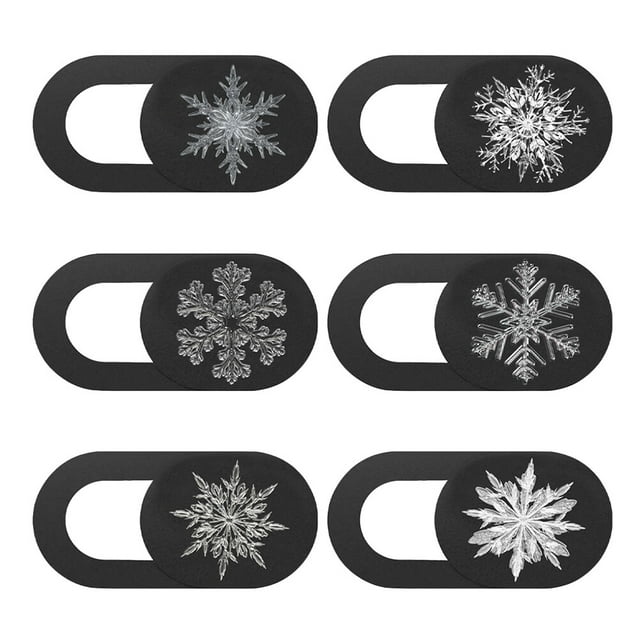 6 Pcs Housse de Caméra pour Ordinateur Portable, Flocon de Neige, Couverture de Confidentialité pour Webcam
