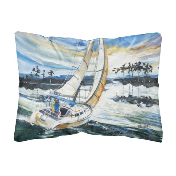 Sailboats on Lake Martin Canvas Fabric Decorative Pillow