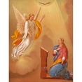 thumbnail image 2 of Anonymous 15x18 Gold Ornate Wood Frame and Double Matted Museum Art Print Titled - The Annunciation (1883), 2 of 4