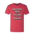 thumbnail image 2 of Wild Bobby, Awesome Dads Tattoos and Beards, Father's Day, Men Premium Tri Blend Tee, Vintage Red, Medium, 2 of 3
