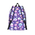 thumbnail image 2 of Lsque Skull mushroom colorful Pattern Canvas Daypack, Durable Backpack, High-quality Versatile Backpack,Vintage Compact Backpack-Small, 2 of 6
