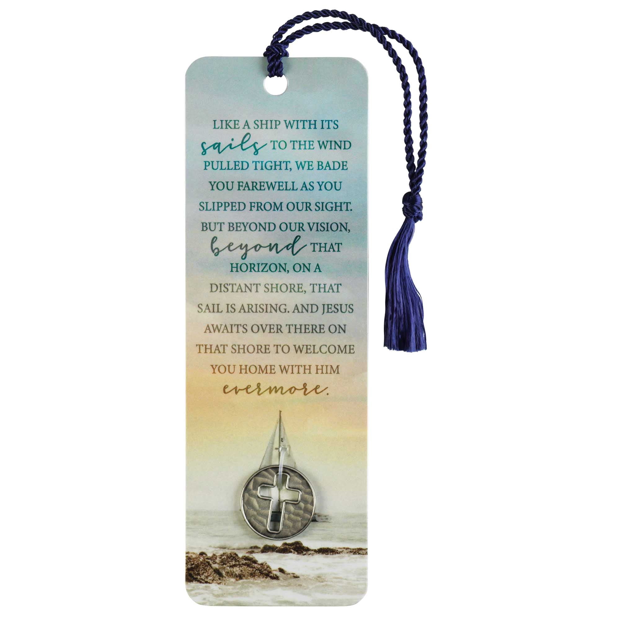 Dicksons Ship with It's Sails Home with Him 6 inch Paper Tussled Bookmark with Coin Pack of 15